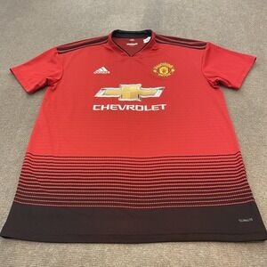 Adidas Manchester United Home Jersey 2018/19 Mens Red Soccer Shirt Size Large